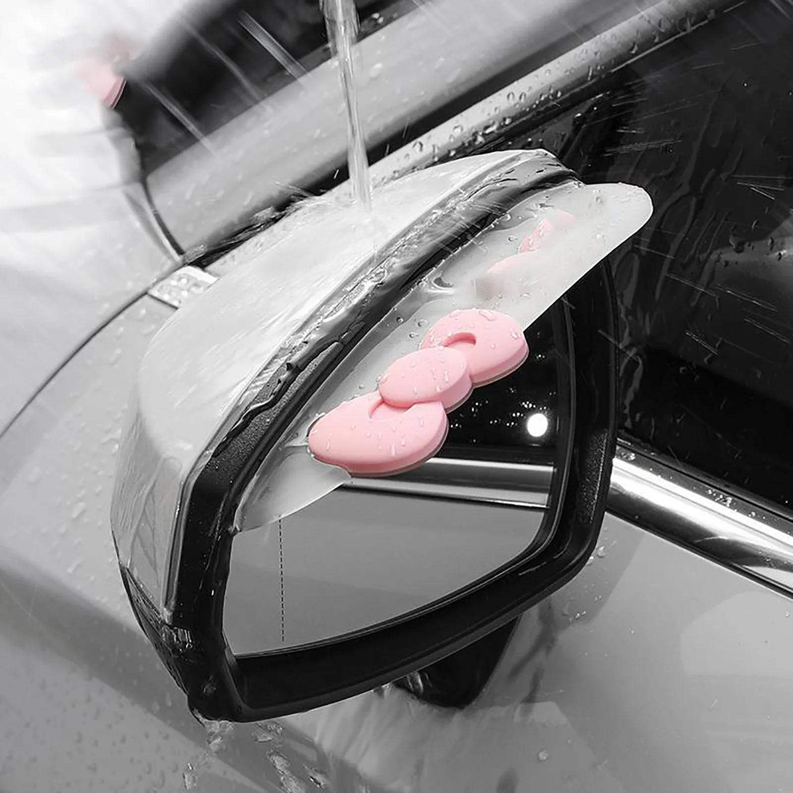 Rear View Mirror Rain Block Cartoon Cute PVC Wing Mirror Eyebrow Cover Trim Side Rearview Side Water Block
