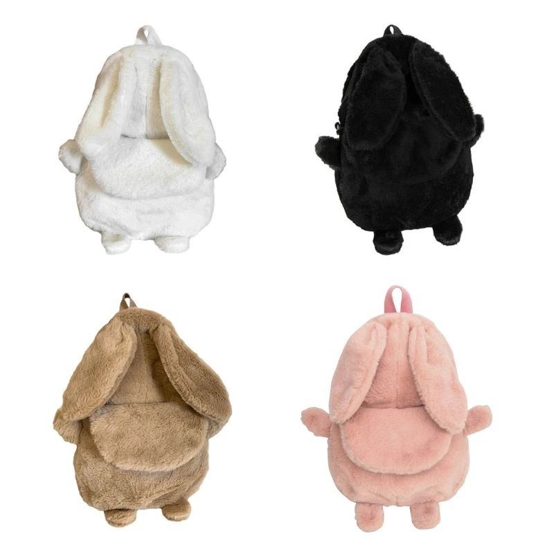 

Trendy Plush Shoulder Bag Backpack Travel Daypack Book Bag for School and Trips