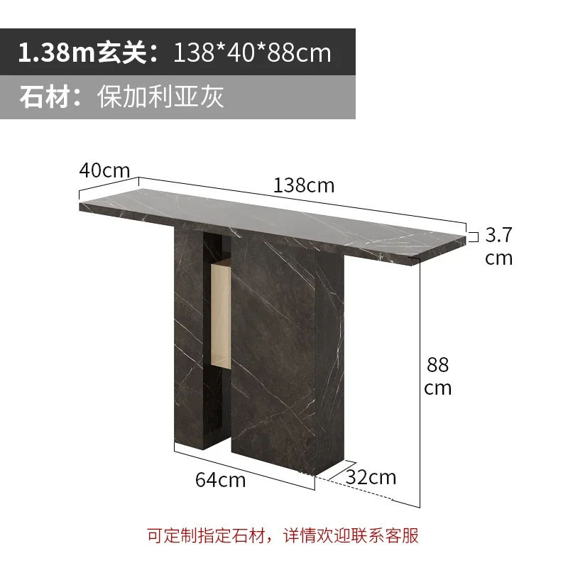 

High-End Entry Console Tables Wall Minimalistic a Long Narrow Table Italian-Style Light Luxury Household Marble