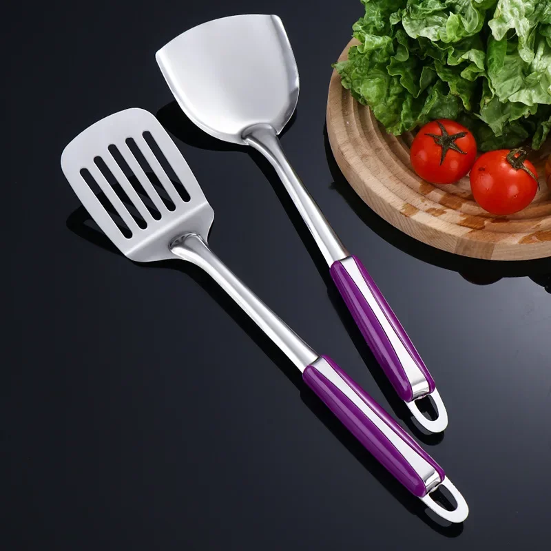 Stainless Steel Kitchen Tools Suite Home Furniture Wok Cooking Pot Shovel Soup Spoon Leaking Spoon Rice Eight-Piece Set