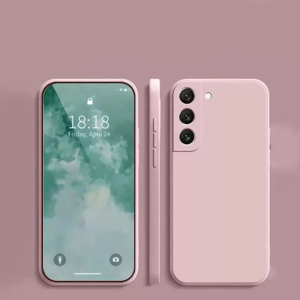 Velvet Silicone Shockproof Phone Case – Solid Color