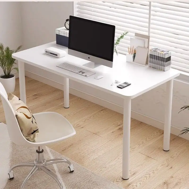 화이트 컴퓨터 테이블 1인용 오피스 데스크 가정용 책상 학생 공부 탁자 