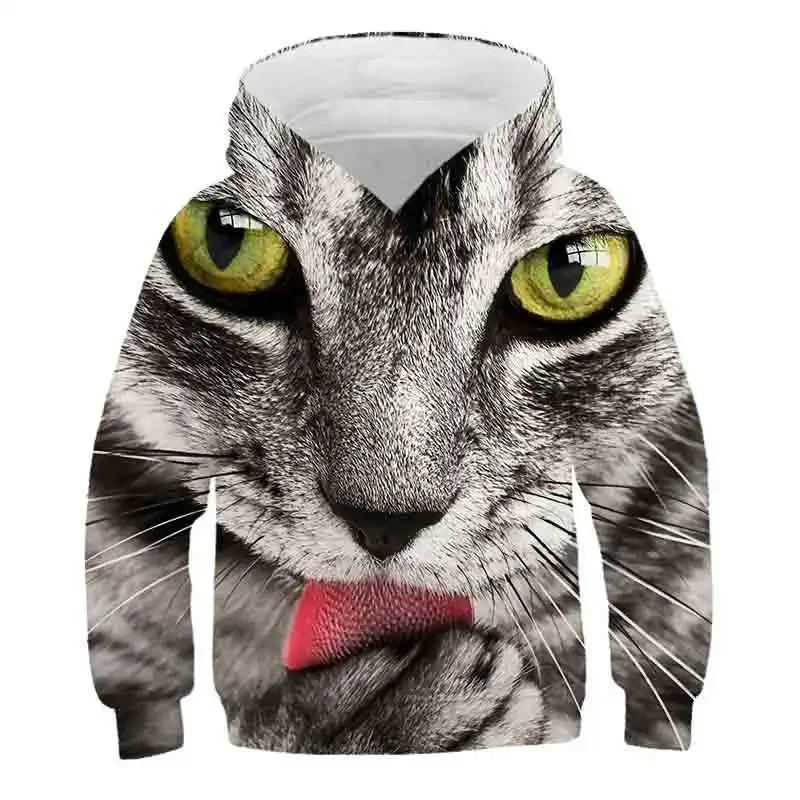 

Bestselling Fashion Hoodie Cat 3D Printing Hoodie Cute Casual Fun Sweatshirt Children's Hoodie 2024
