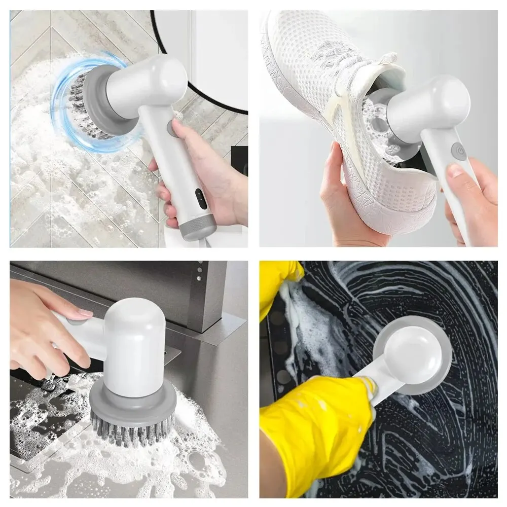 Handheld Electric Cleaning Brush Portable Dishwashing Battery powered  Waterproof Cleaner Kitchen Bathroom Surface Scrubber - AliExpress