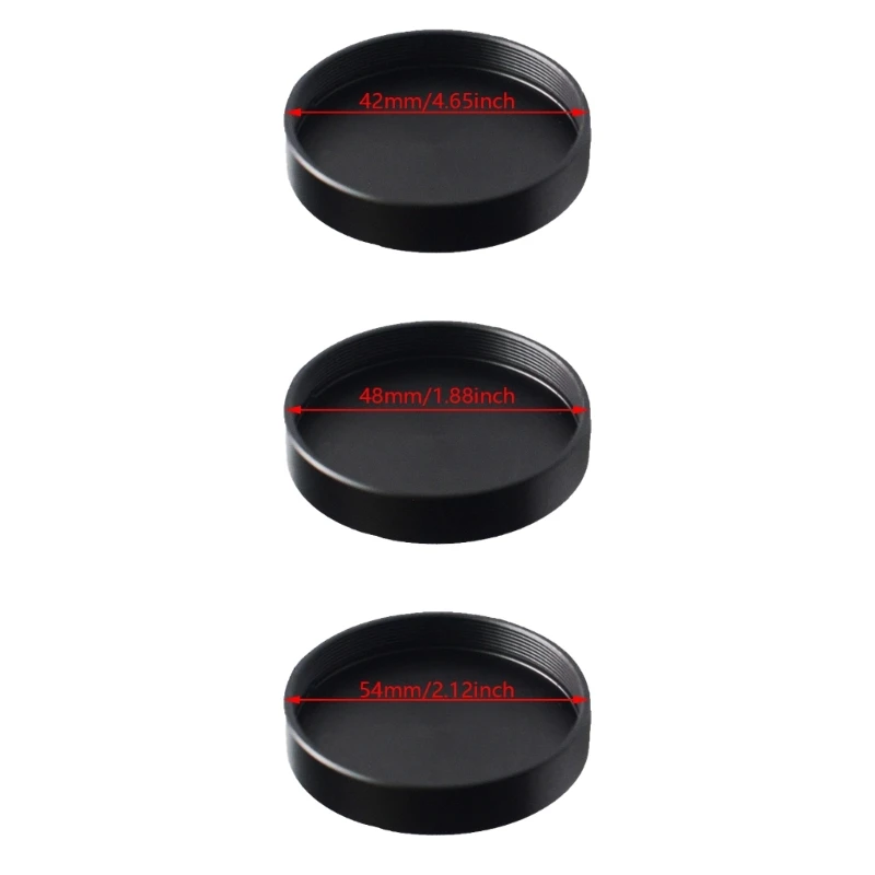 Lens Dust Caps Astronomy Telescopes M42 M48 M54 Thread Black Aluminum Cover