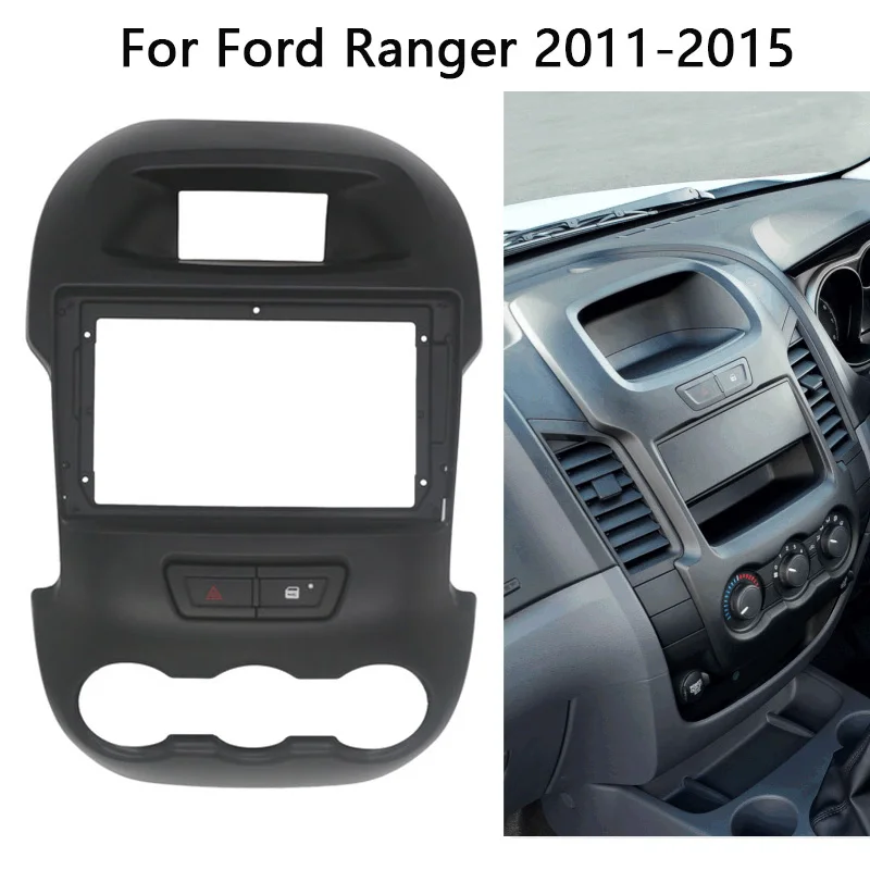 Cadre Tableau De Bord 2DIN 9 Pouces Pour Ford Ranger/Pickup 2006-2011 - Compatible Autoradio Après-Market, Argent - 5