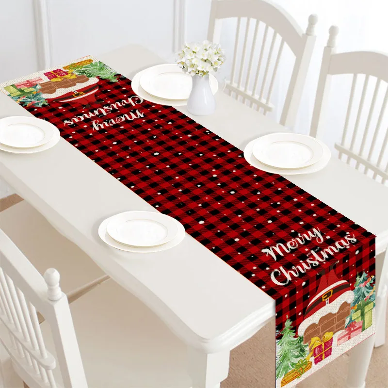 

Christmas Snowman Snowflake Decoration Table Runner Wedding Party Decoration Tablecloth Dining Table Living Room Table Runner Ne