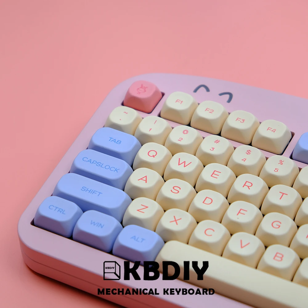 KBDiy-Keycaps coreano Set para teclado mecânico, Marshmallow