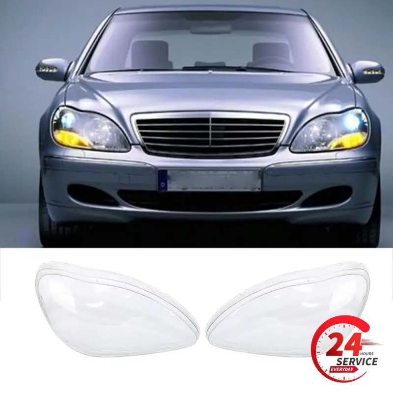 

Car Headlight Lens Transparent Cover LEFT & RIGHT Headlamp Clear Covers For Benz W220 S600 S500 S320 98-05