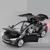 2023 metal 1:32 Tesla MODEL X Alloy Car Model Diecasts & Toy Vehicles Kid Children Christmas Gifts Boy Toy soung and led light 1