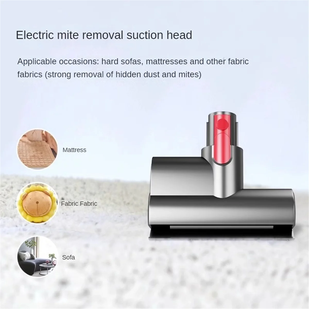 FZFZ Mini Motorized Tool Brush for V7 V8 V10 V11 V15 Stick Vacuum Cleaner Mite Removal Suction Replacement