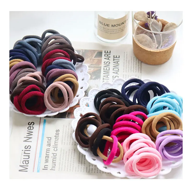 cool baby accessories 50pcs Girls Solid Color Big Rubber Band Ponytail Holder Gum Headwear Elastic Hair Bands Korean Girl Hair Accessories Ornaments accessoriesbaby easter 