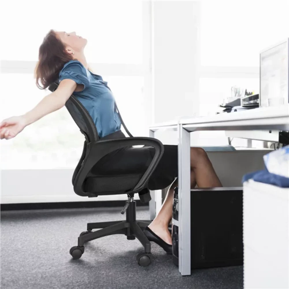 Description Picture 3 of itemAdjustable Mid Back Mesh Swivel Office Chair with Armrests, Black Gaming Chair Office Chair Desk Chair Office Furniture