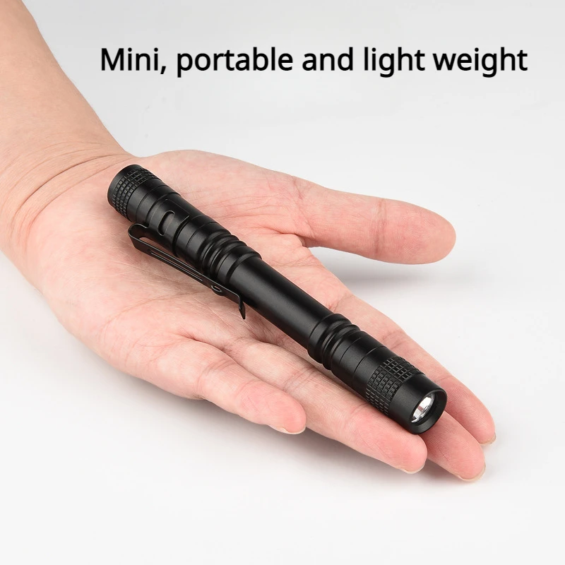 

Outdoor Pocket Portable LED Flashlight Super Bright Mini Handheld Pen Light Night Patrol Work Light Tactical Flashlight