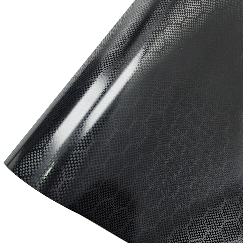 Cosmic Hex Black Carbon Fiber Vinyl Wrap for Vehicle Interior & Exterior