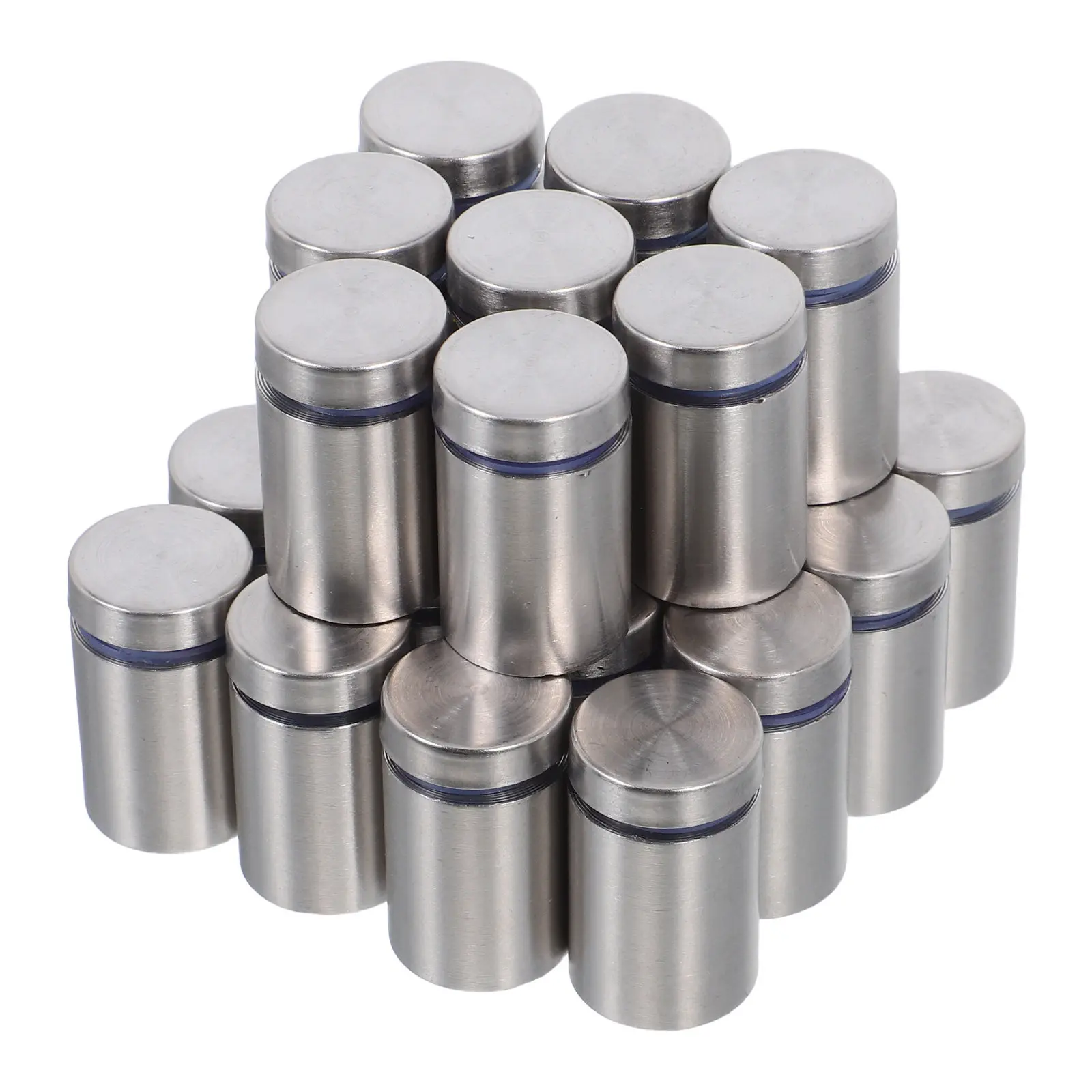 24Pcs 스테인레스 스틸 스탠드오프 나사 광고 표지판 마운트 벽 유리 아크릴 나무 표면 디스플레이 보드 아트