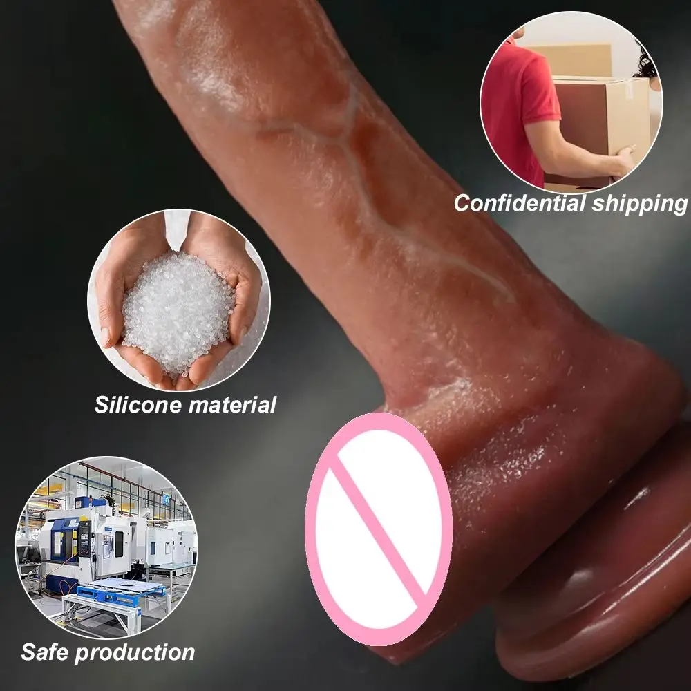 Dildo Soft Realistic Penis Small Butt Plug Suction Cup Double Layer Silicone Anal Sex Toys For Woman Masturbator Adults 18+ Shop