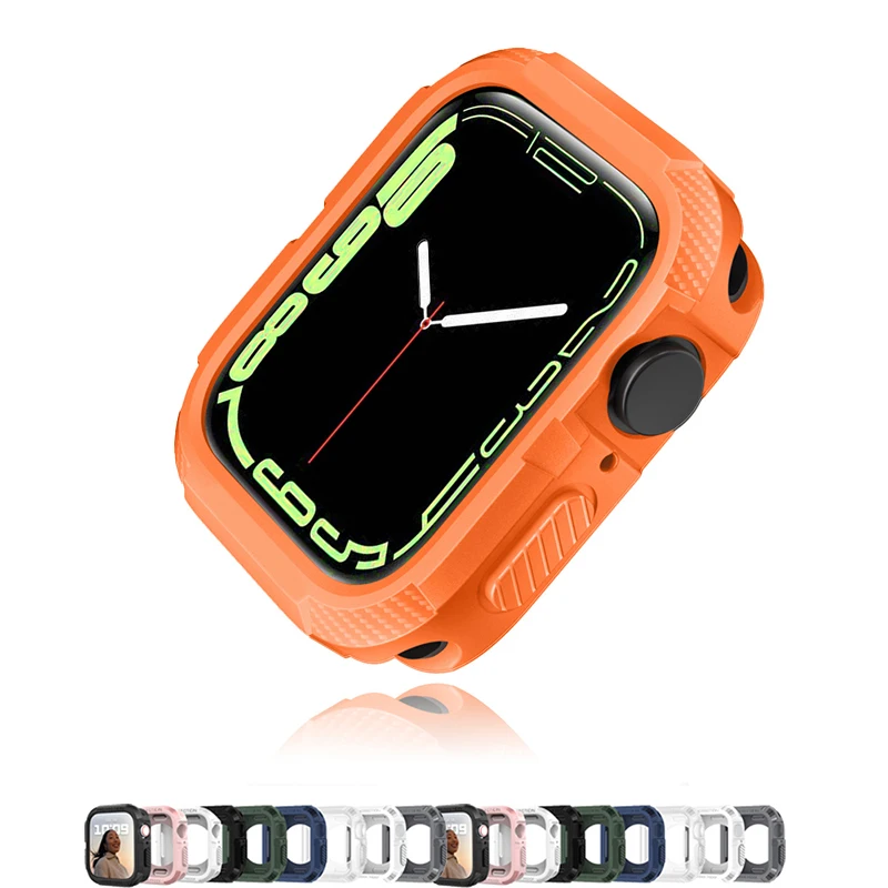Apple Watch Screen Protector Case Rugged Cover for Apple Watch 44mm 40mm 45mm 41mm 49mm iWatch series 10 9 8 se 6 7 5 4 42MM 46MM