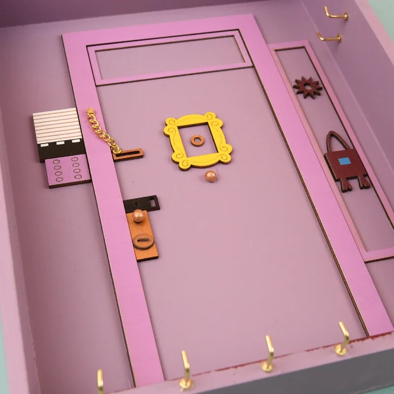 

Door Wall Purple Show Tv Frame Friend Monica's Hanger Home Keychain Decoration