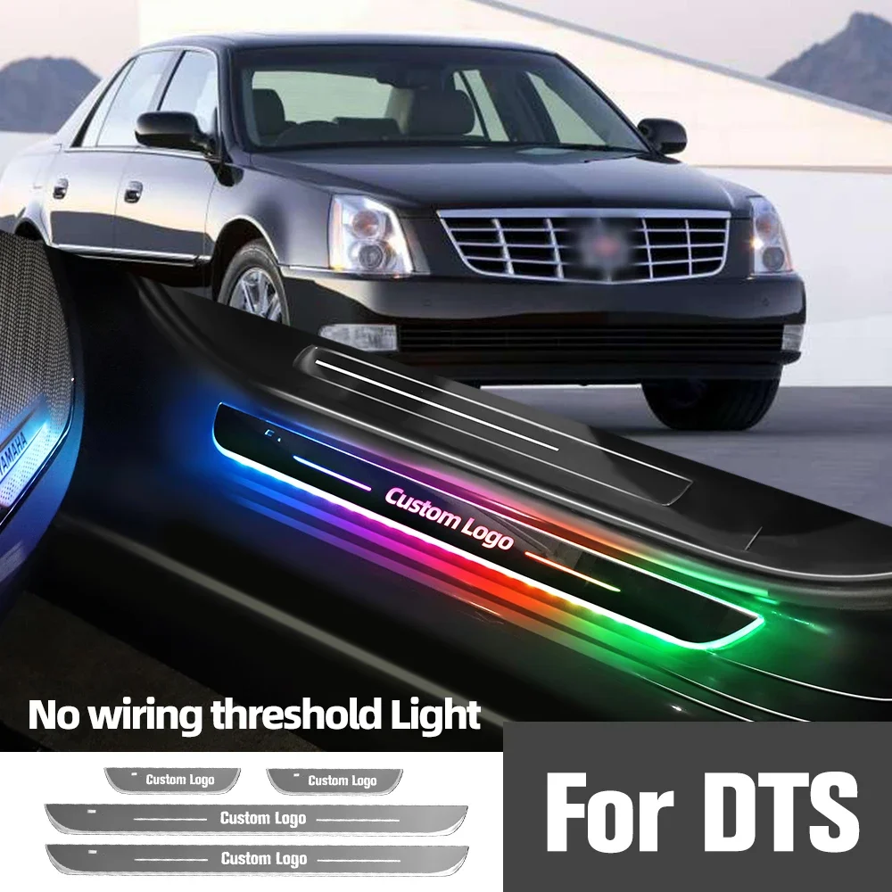 

For Cadillac DTS 2005-2011 2007 2008 2009 2010 Car Door Sill Light Customized Logo LED Welcome Threshold Pedal Lamp Accessories