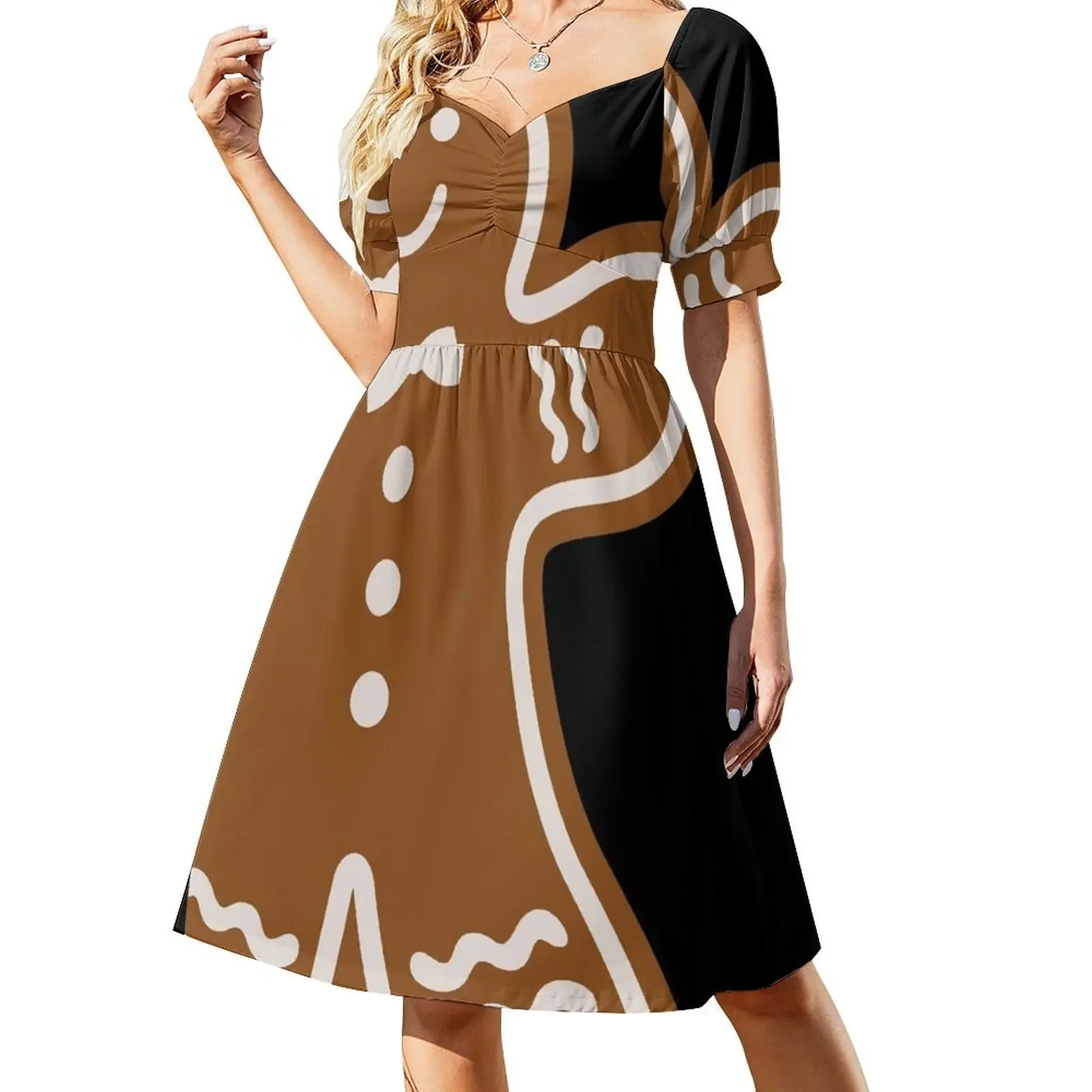 thumbnail image 1 of Vestido sin mangas Gingerbread Hugs, vestido elegante y chic para mujer, vestidos sueltos elegantes para mujer, vestidos, vestido, 1 of 7
