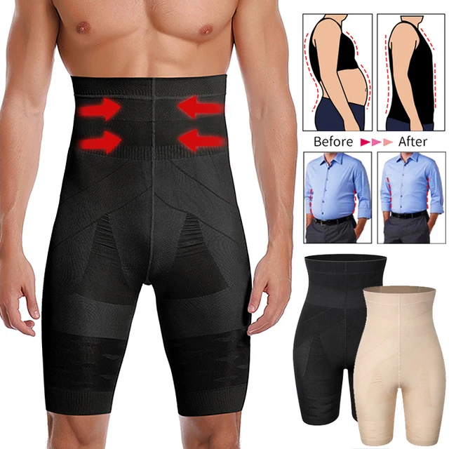 Hommes corps Shaper ventre contrôle Shorts Shapewear ventre ceinture Boxer slips taille haute sous-vêtements amincissants jambe Compression culotte 1