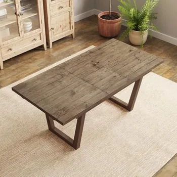 Farmhouse Dining Table for 6 8, 55 4