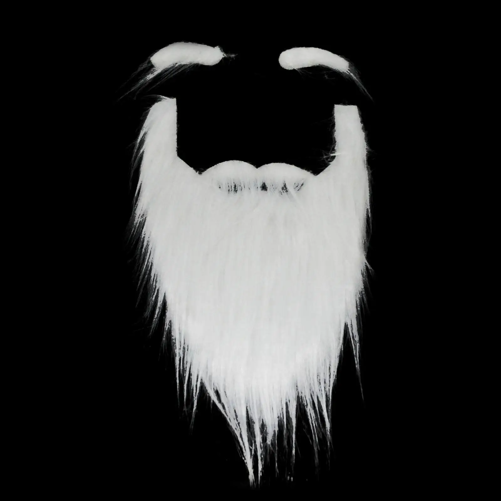 Santa Beard Fake Beard Novelty Long White Facial Hair Mustaches Boys Girls Teens Adult Kids Fancy Dress Carnival