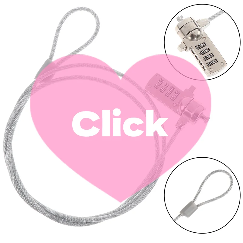 รหัสผ่านความปลอดภัย 4 หลัก ล็อคคอมพิวเตอร์ โซ่กันขโมยสำหรับโน้ตบุ๊กพีซีแล็ปท็อป 1