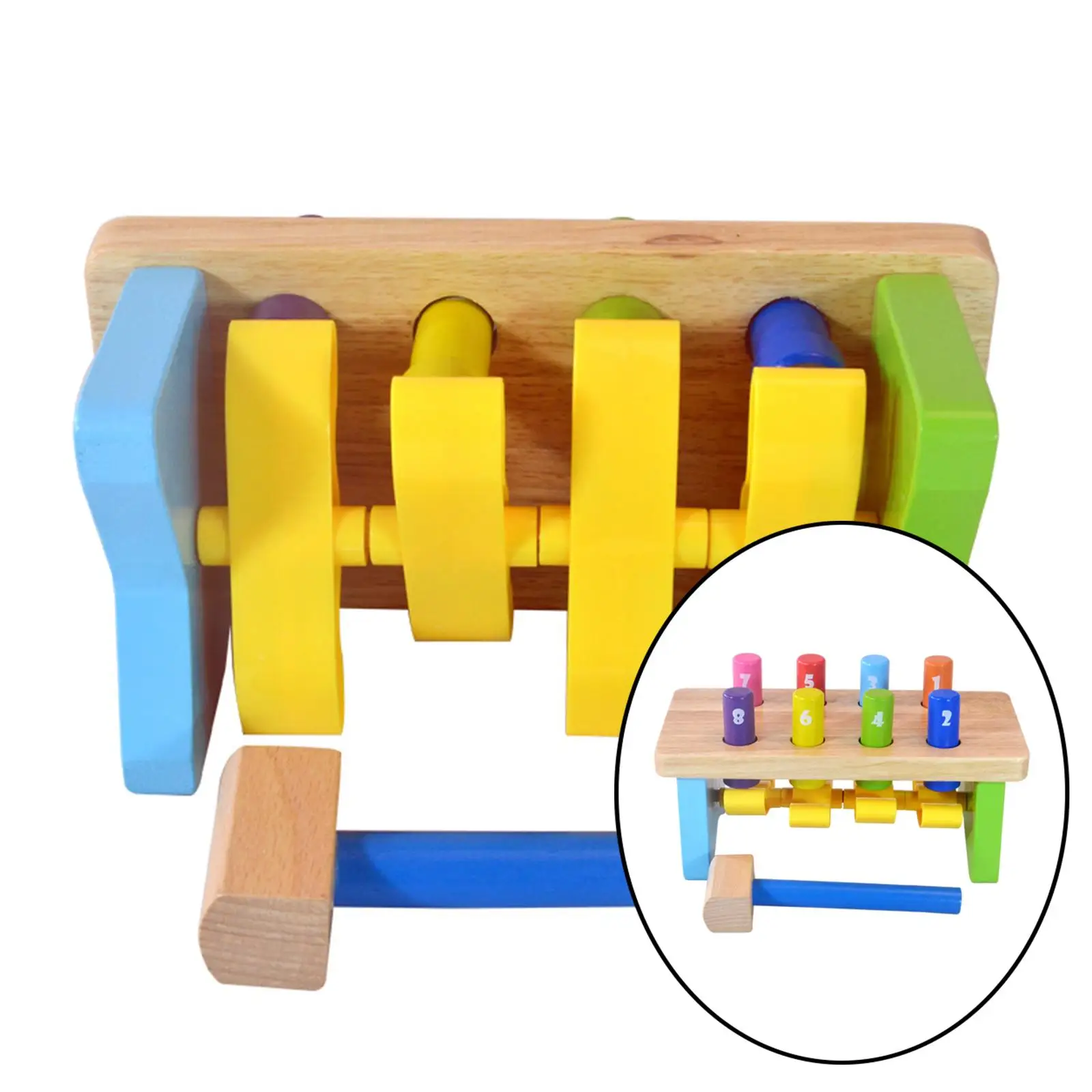 

Hammer Wooden Peg Pounding Toy Tap game for children. HAMMER TOYS for toddlers