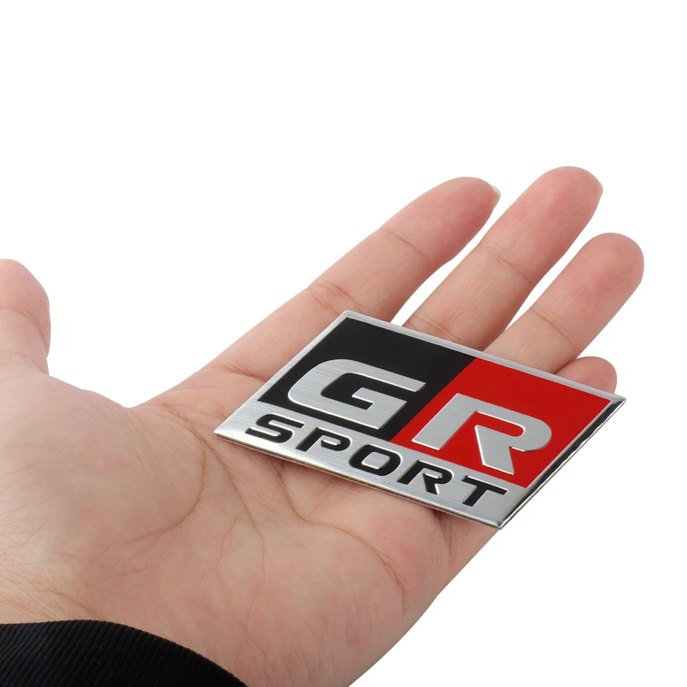 Emblema de aluminio 3D GR GAZOO RACING SPORT para decoración de carrocería lateral de automóvil, maletero, guardabarros, adhesivo para Toyota Yaris Prado Rav4 Prius