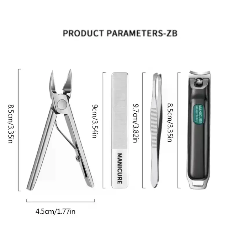Professional Toe Nail Clippers Thick Ingrown Toenails Large Wide Jaw Opening Slanted Long Handle Fingernail Scissors Manicure