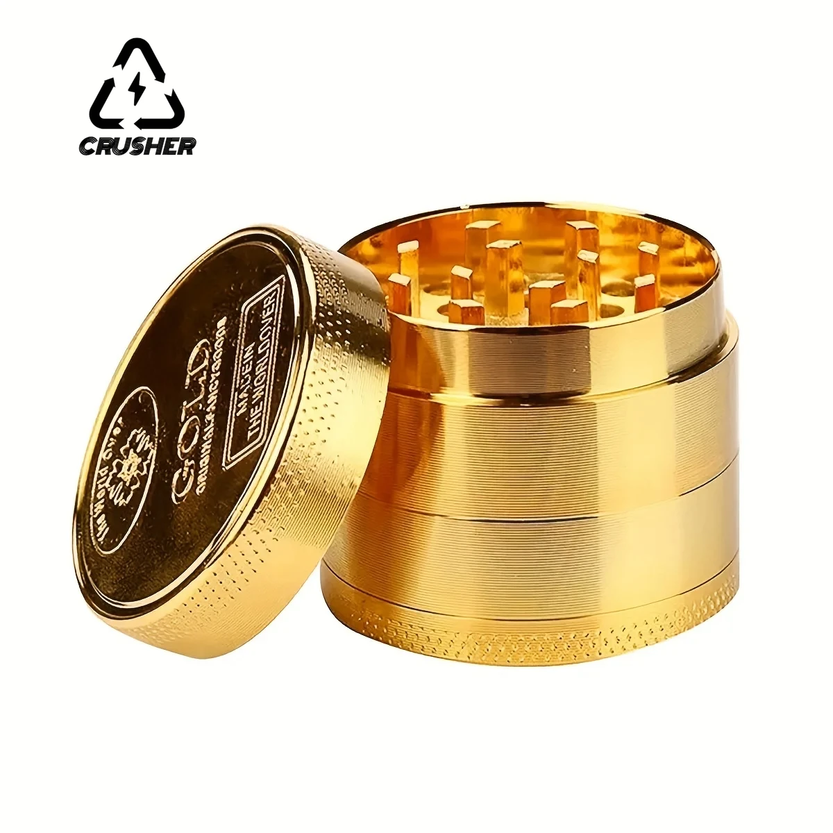 40/50/63mm 4-Layer Zinc Alloy Herbal Herb Grinders Smoking Metal Tobacco Cutting Pipe Accessories Tobacco Pipes Herb Mills