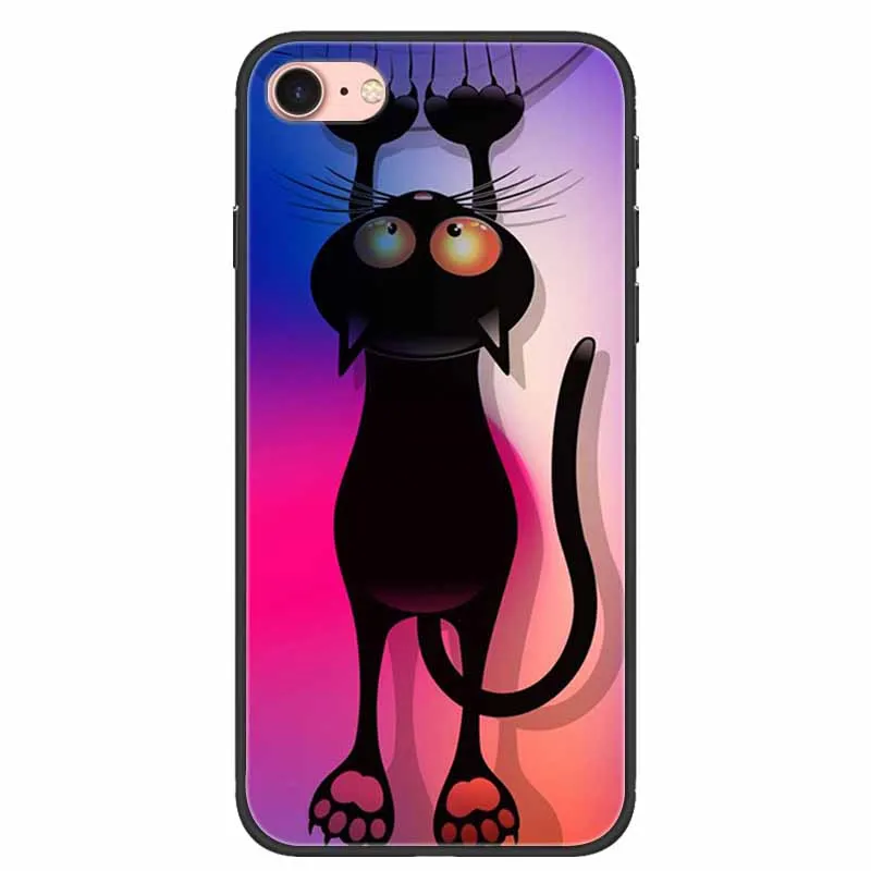 Sleek Black Silicone Soft Protective Case for iPhone - Cool and Durable Design