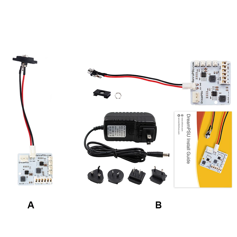 DreamPSU Rev2.0 DC ܼ    ġ , SEGA 帲ĳƮ ü ÷  ŰƮ, 12V
