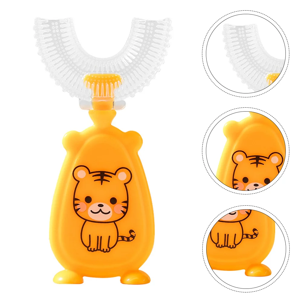 

U-shaped Manual Toothbrush for Surface Cleaning Children Year Olds Silicone Pp Liquid Teeth Tool Oral Health Home Use