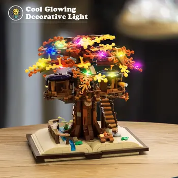 매직 트리 하우스 빌딩 블록 책 도시 스트리트 뷰 장면 MOC 모델 벽돌 세트, 가벼운 어린이 퍼즐 DIY 장난감, 휴일 선물 상품 이미지