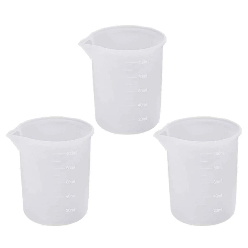 

100 Resin Cup Non-Stick Silicone Cup Silicone Measuring Cup Reusable Mixing