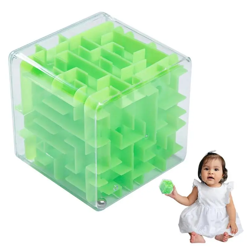 

Mini Maze Cube 3D Brain Teaser Puzzles Rolling Ball Maze Gravity Mazes Game Portable Cube Maze Toy Educational Fidget Toys