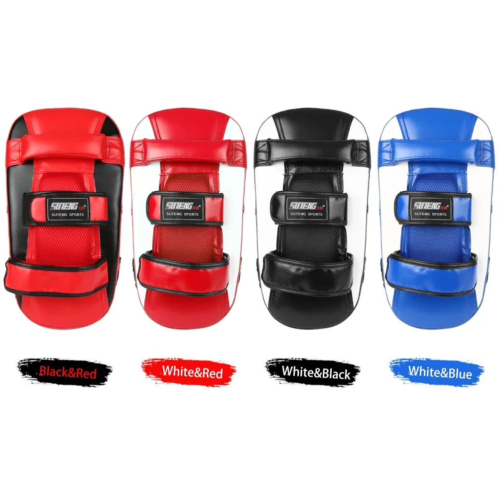 Boxing Glove Kick Punching Pad PU Leathe Boxing Target Hand Foot Kicking Pad Curved Strike Shield Kickboxing Training Equipment