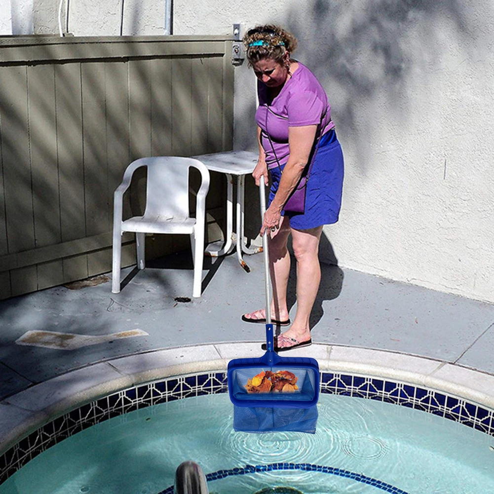 Swimming Pool Cleaning Net Large Capacity Rubbish Cleaning Rake Swimming Pool Cleaning Leaf Skim Net for Cleaning Finest Debris