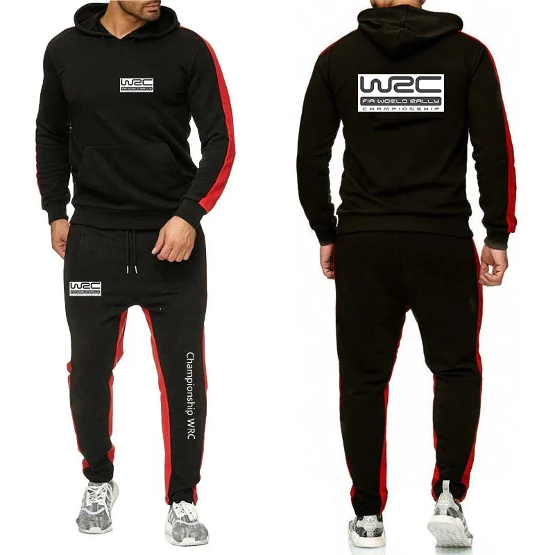 NEW Men World Rally Championship WRC Men Pullover Hooded Hoodie + Sweatpant Casual Printing Harajuku Sportwear Solid Color Suits 5