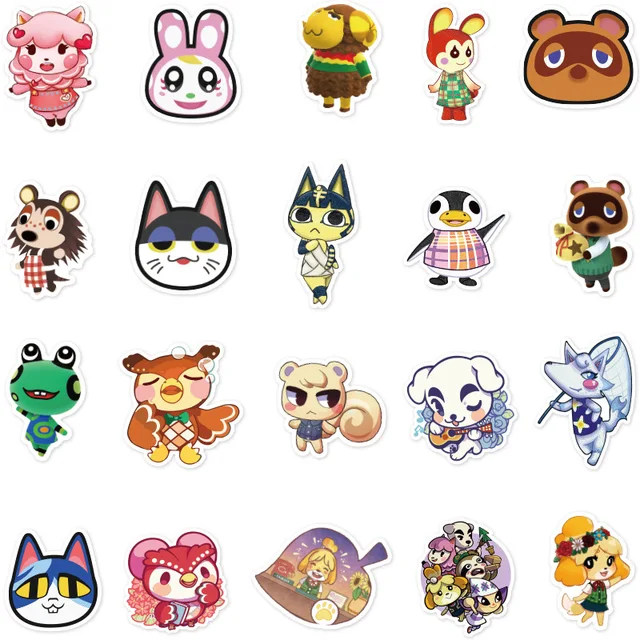 Animal Crossing Mini Poster Stickers – Cute Language