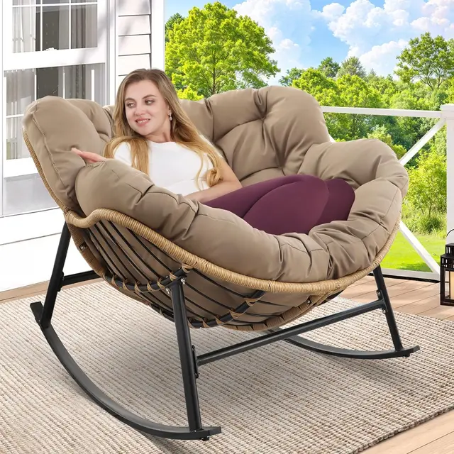 Rattan Chair Modern Indoor Rocking Chair Williams Wide Modern