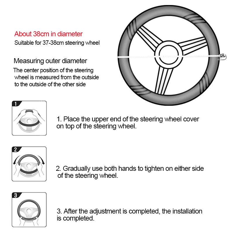 SEAMETAL Coprivolante per auto Protezione universale Coprivolante per auto Antiscivolo Sport 38 cm Coprivolante Merci - immagine 2