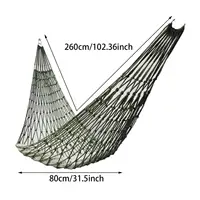 Outdoor Supplies Bold Mesh Hammock Nylon Rope Single Hammock Outdoor Furniture Camping 2
