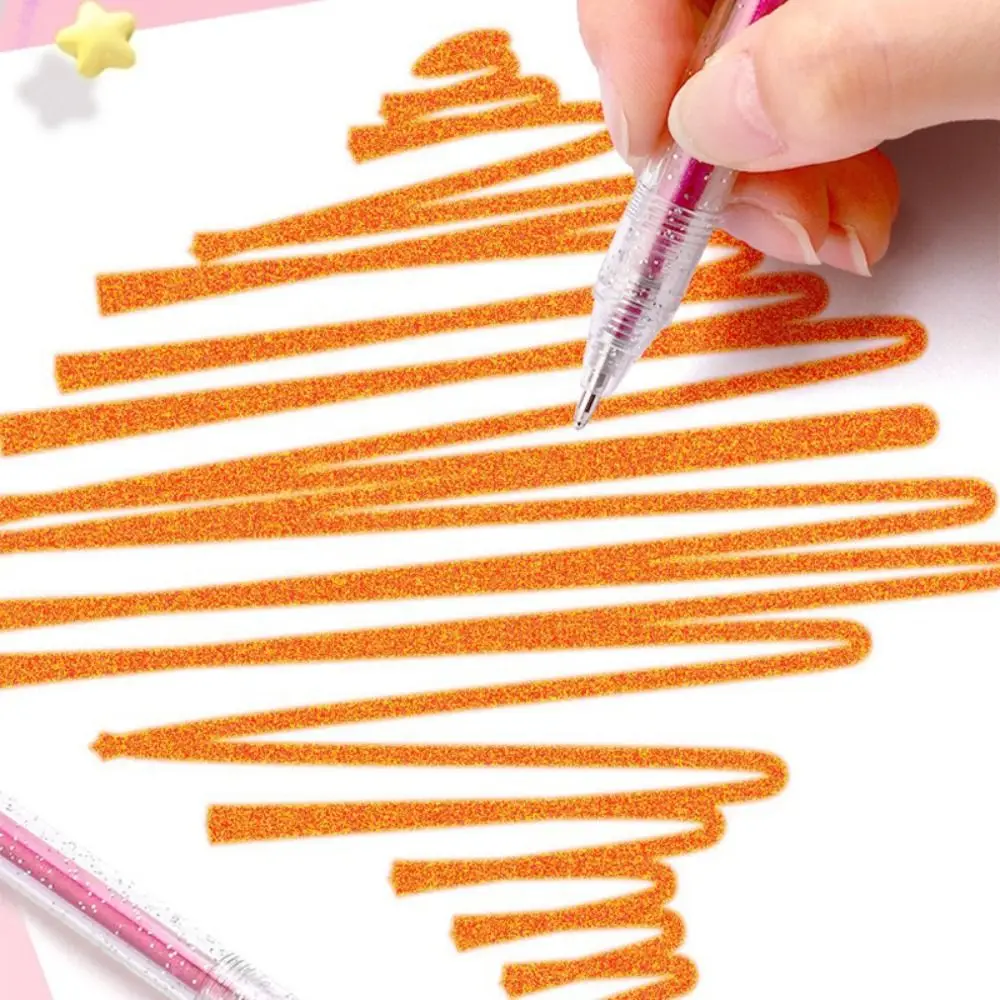 8/12/24/36/48/60Colors 8/12/24/36/48/60 Colors Glitter Gel Pen Large Capacity DIY Handwriting Quicksand Fluorescent Pen