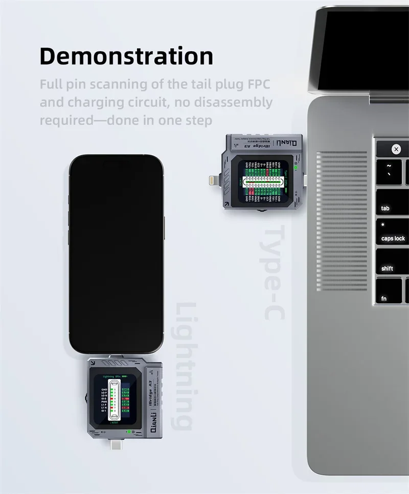 iBridge A3 phone tail plug analysis detector with built-in power supply for Appl