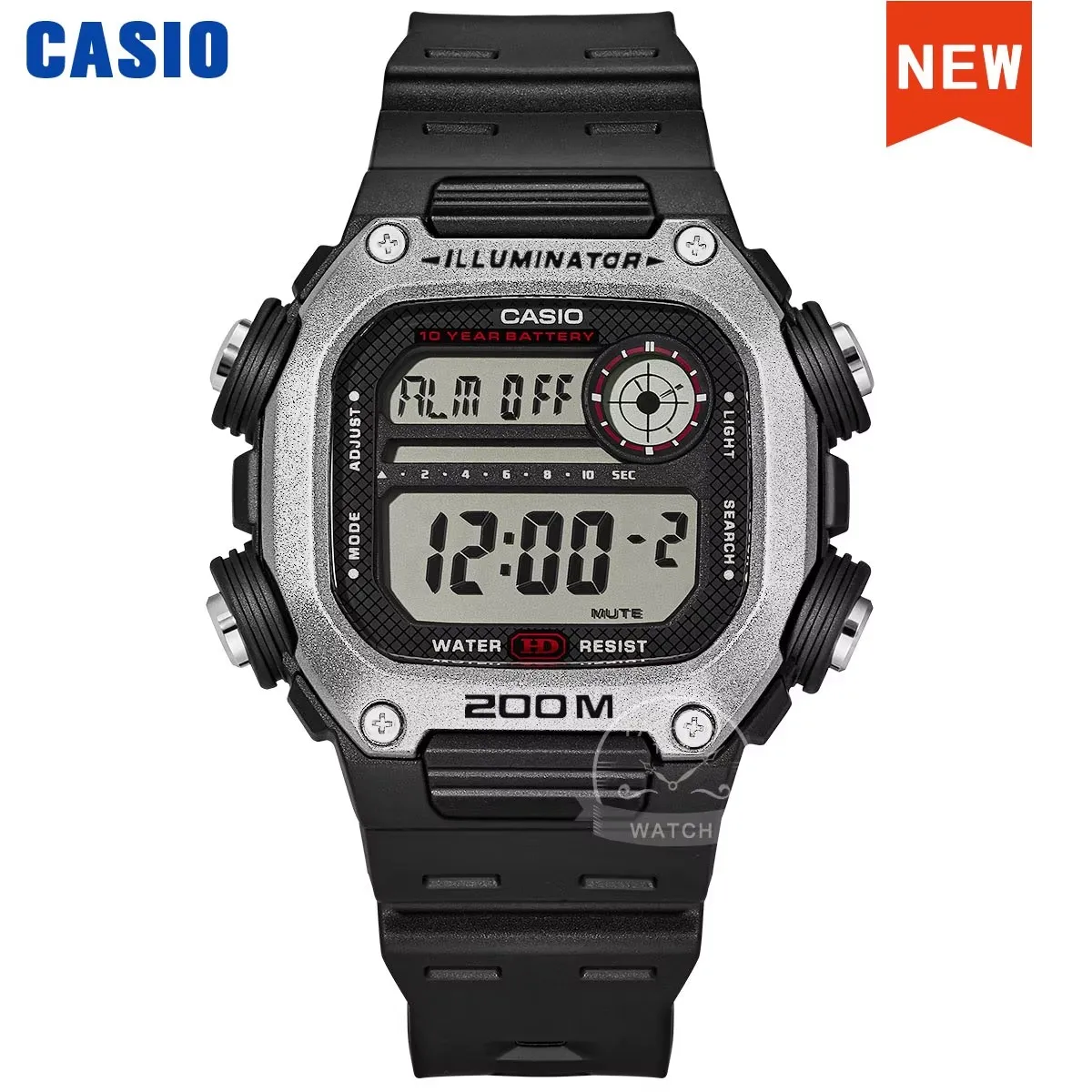 カシオ-メンズ防水アウトドアスポーツウォッチ、電子、多機能、DW-290