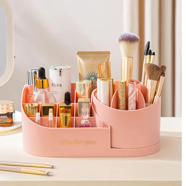Multi Grid Rotating Cosmetics Storage Box Lipstick Perfume Case Makeup  Brush Organizer Creative Makeup Box Pen Holder - AliExpress